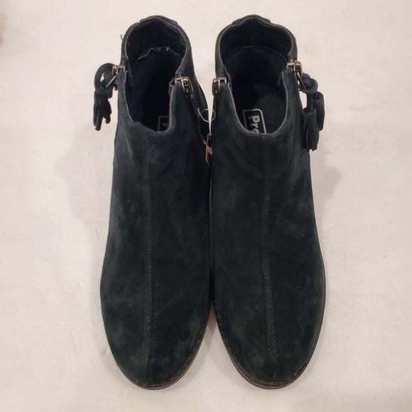 NEW Propet Rebel Suede Tassel Double Zipper Bootie Black - Picture 3 of 6